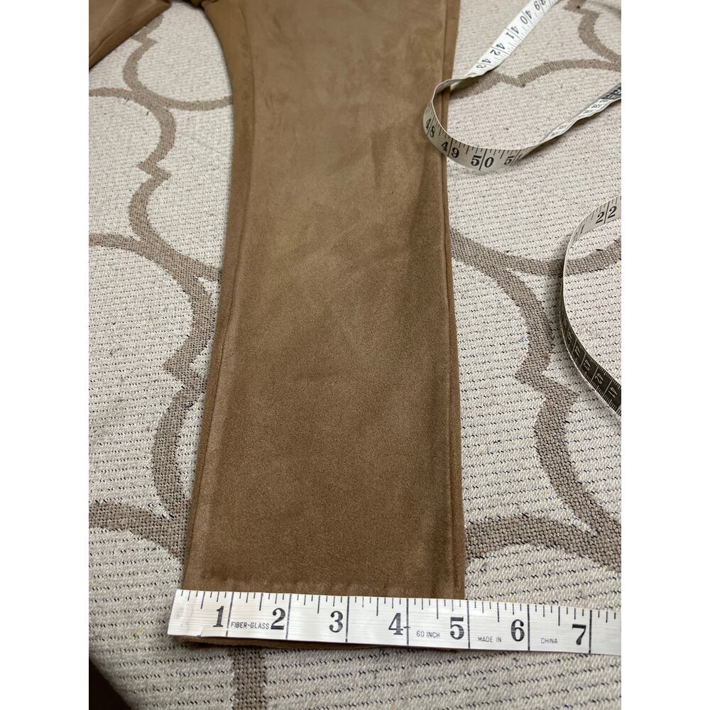 J. McLaughlin Lori faux suede pull on Hazelnut leggings, size medium,24” inseam - Picture 9 of 10